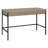 47.9" Wide Fluted Writing Desk with 3 Storage Drawers — Antiqued Gray Oak Mid-Century Modern Steel Desk for Home Office | Vera-1264998092