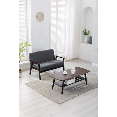 Bari Espresso Coffee Table And Loveseat Set