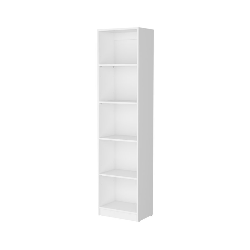 Bibliothèque Sutton, Blanc, (5 tablettes) H 71,1 po x l 17,72 po x P 11,77 po