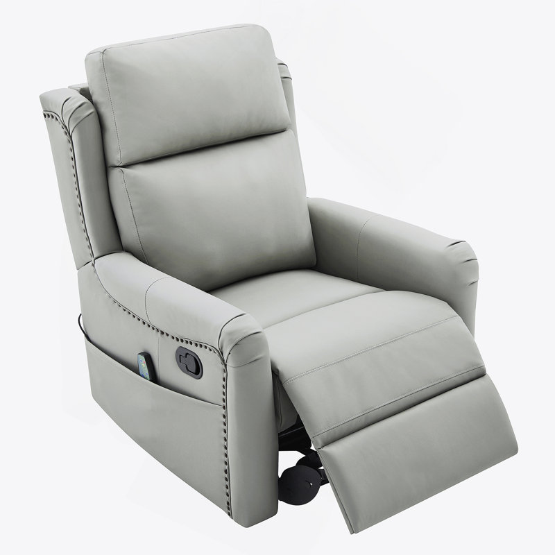 Fauteuil inclinable de massage inclinable avec massage à 8 points avec poche de chauffage et de rangement pour salon et cinéma maison, Modern