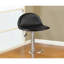 Modern Black Stool With Adjustable Height And Faux Leather Upholstery Base For Dining Room