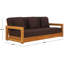 Montford Teak Patio Sofa with Cushions-684620540