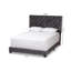 Lit tapissier capitonné standard à profil bas Colleyville-33045108-33045109
