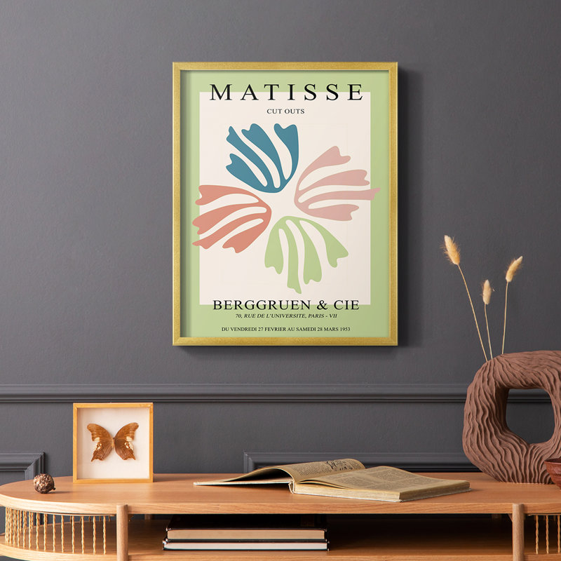 Matisse CCI, reproduction encadrée - bois massif, Doré, H 14 po x l 11 po