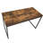 Bob Weathered Oak & Black Finish Writing Desk/Dressing Table/Game Table/Small Dining Table W/ Metal Legs