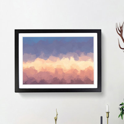 Cloud Stripes in Abstract - Picture Frame Graphic Art Print