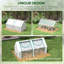 Serre portative transparente 6 pi x 3 pi 3 po, acier, 2 housses en PE / plastique, serre pour jardin avec fenêtres et fenêtres à usages multiples