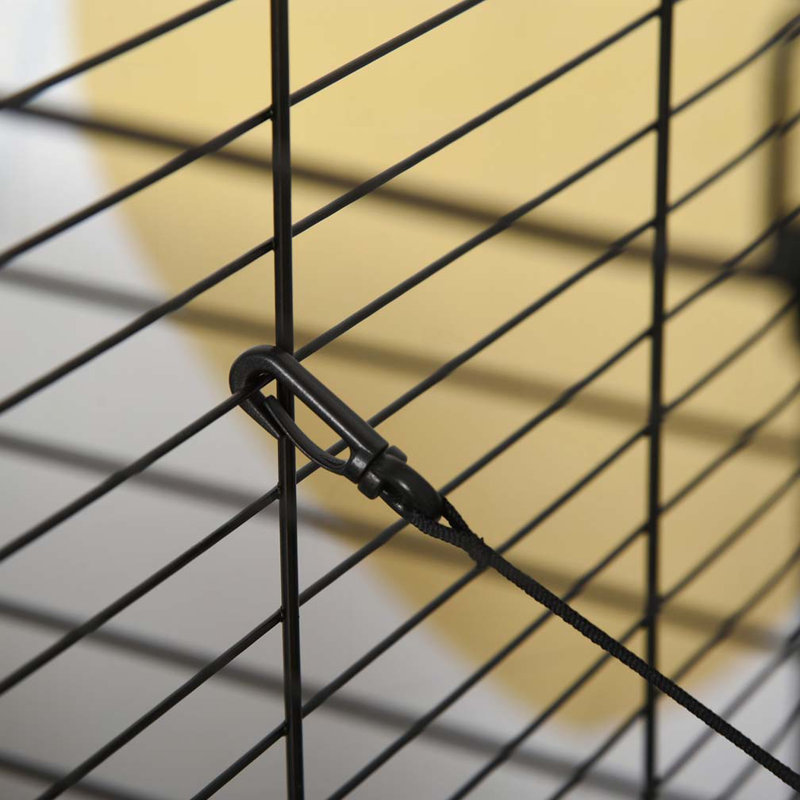 Cage à furet 42 "avec freins à roues, hamacs, noir