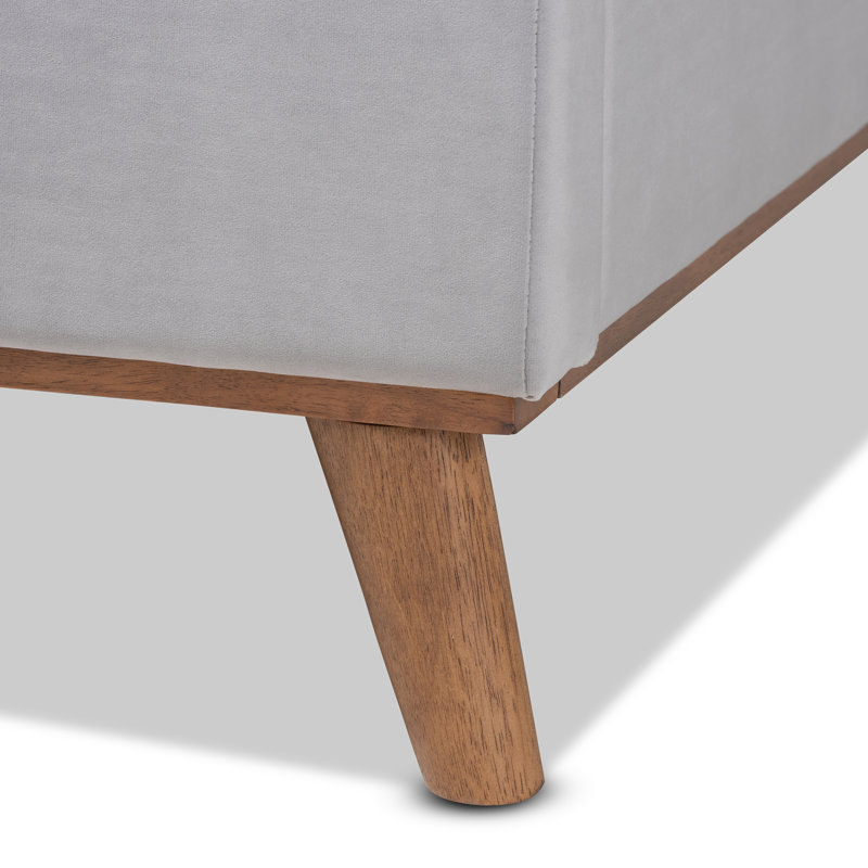 Upholstered Wingback Bed, King