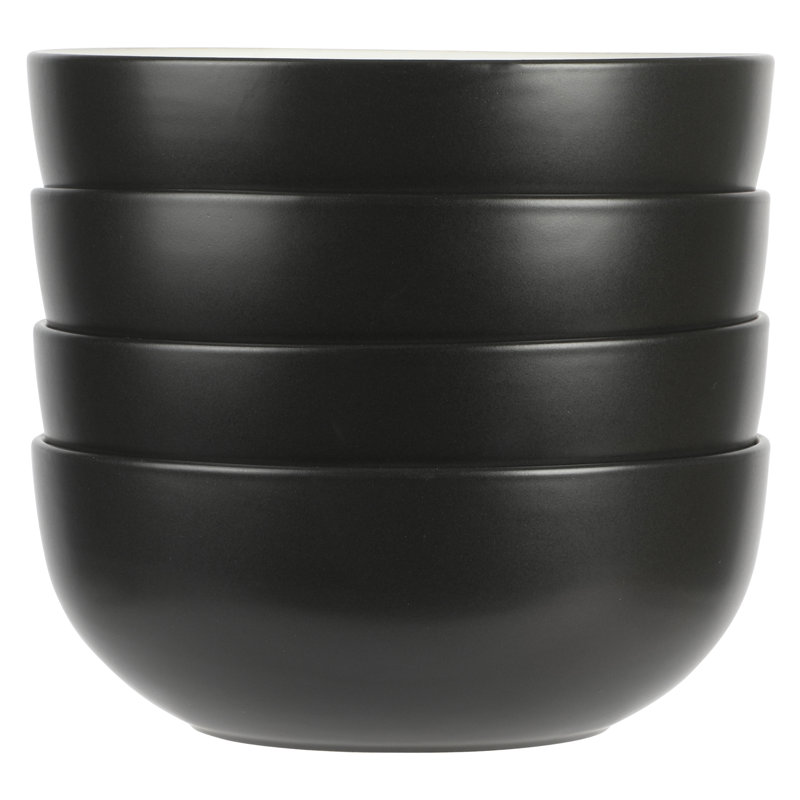 4 Pack 6.3" Stoneware Stackable Cereal Bowls