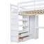 Lit mezzanine en bois avec garde-robe intégré-1031493127