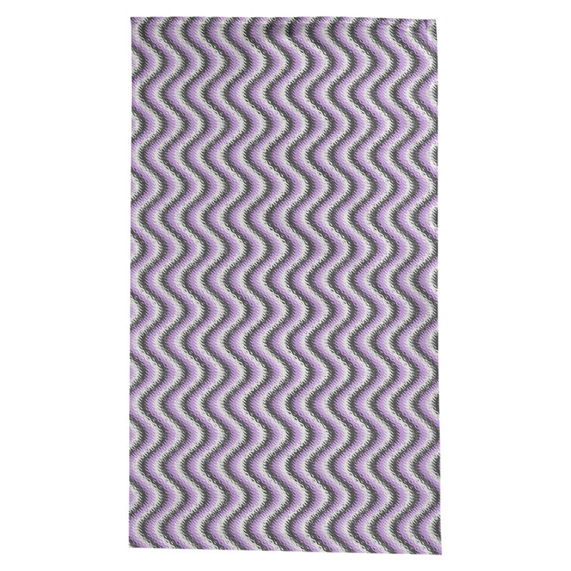 Nappe en coton à chevron 100% avicia, Noir / Mauve