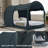 Bed Tent Canopy - Pop Up Privacy Sleeping Tent for Indoor Use, Light Reducing & Breathable Grey Cottage Design, Portable Frame with Mesh Windows-111787490