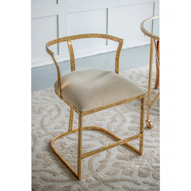 Fauteuil Cavendish 18,5 x 19,5 x 27 po, or vieilli