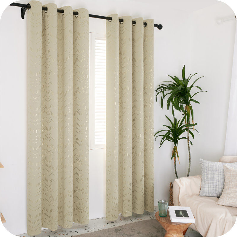 Abrahamsen Blackout Curtain Pair, Silver Grey, 66cm Width x 229cm Drop