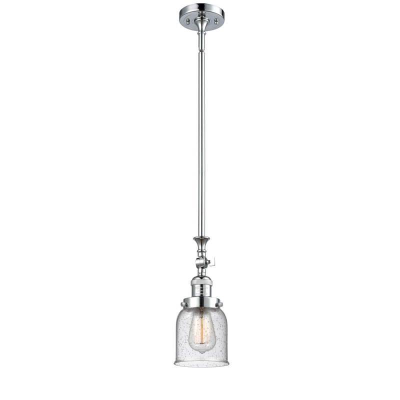 Hardcastle 1 - Light Single Pendant, 6 Watt Vinage LED Bulb, Polished Chrome, Silver Plated Mercury