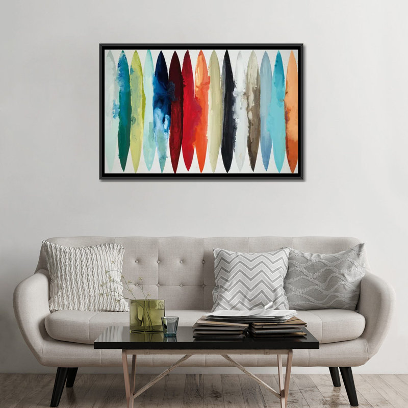 " Even Flow " by Randy Hibberd, 18" H x 26" W x 1.5" D, Black Framed Canvas, No Mat