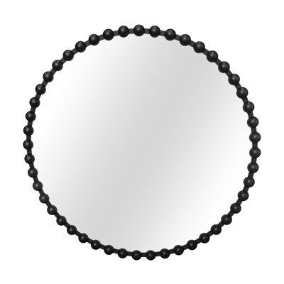 Round Iron Wall Mirror, Suitable For Entryway, Living Rooms, Bedrooms, And Bathrooms.