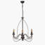 Lustre classique / traditionnel à 3 lumières de style bougie Callista avec accents cuivre