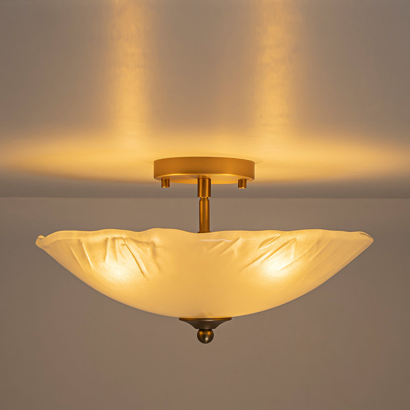 Plafonnier semi-encastré 3 lumières, Blanc