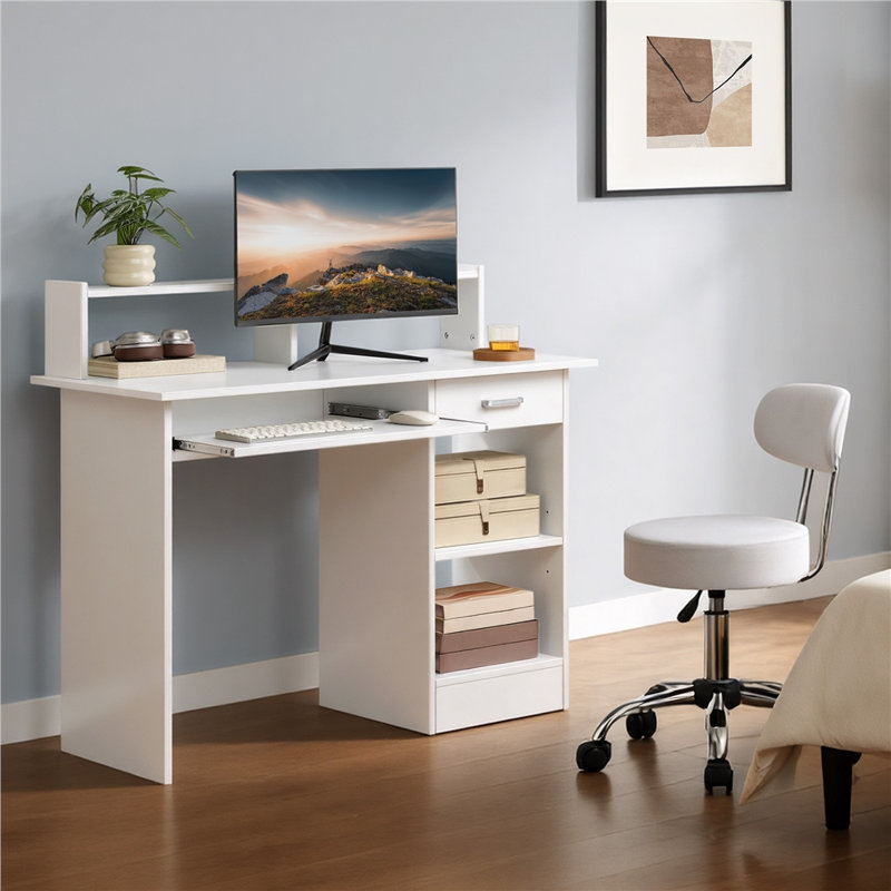 Derdine Computer Desk, White