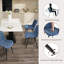 Set of 2 Dining Chairs, Faux Leather Upholstered Seat, Metal Legs for Dining Room-1117538544-1117538547