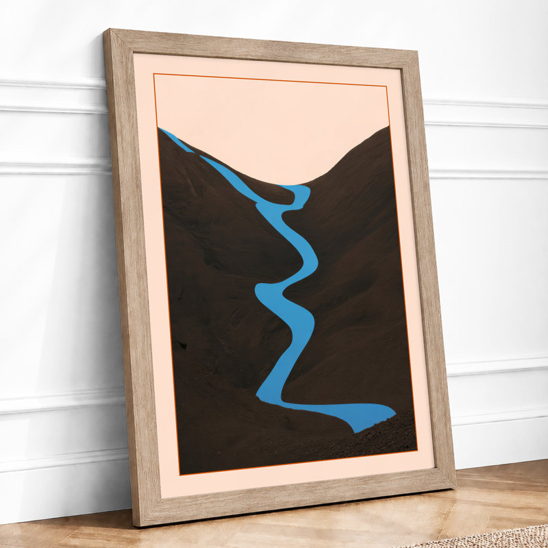 Winding River Graphic Art - Print, Oak, A4 - 29.7 x 21.0 cm
