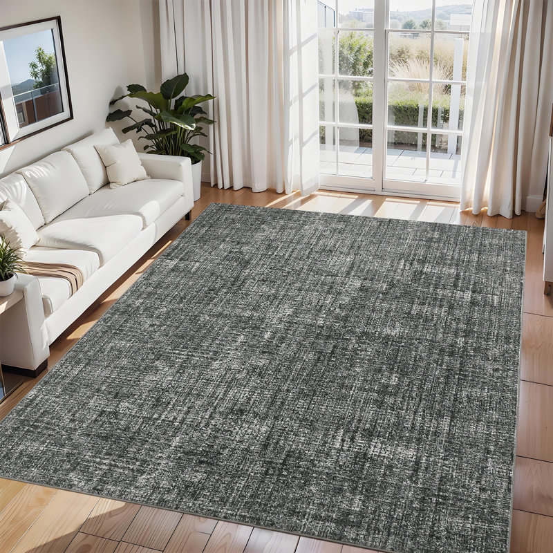 Machine Printed Area Rug, Gray, Runner 60 x 230 cm