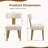 Lark Manor™ Set Of Armless Dining Chairs With Curved Backrests & Padded Seat Cushions Beige-1672363154