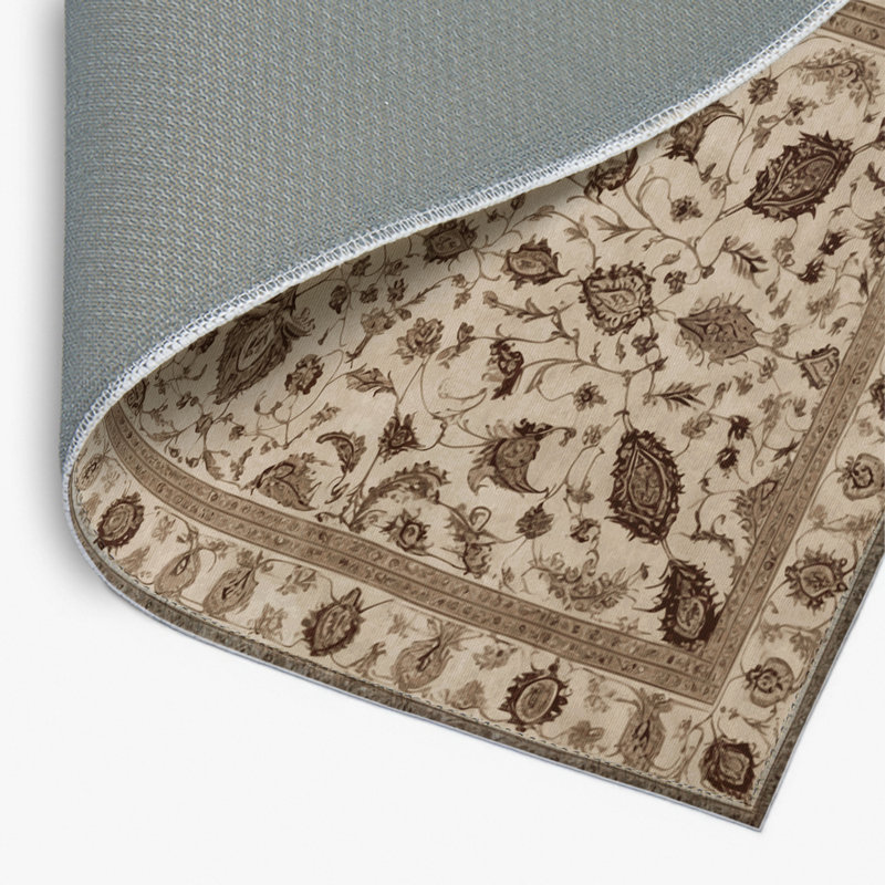 Tapis d'intérieur et d'extérieur persan beige, Rectangulaire 2 pi x 3 pi