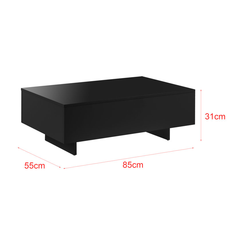 Abell Coffee Table with Storage, White Wash