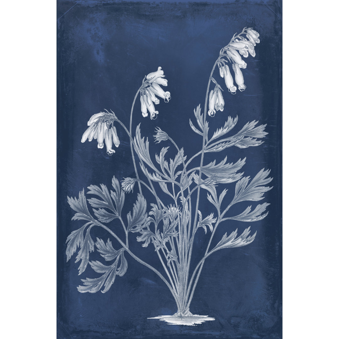 Leinwandbild Botanisch in Indigo I