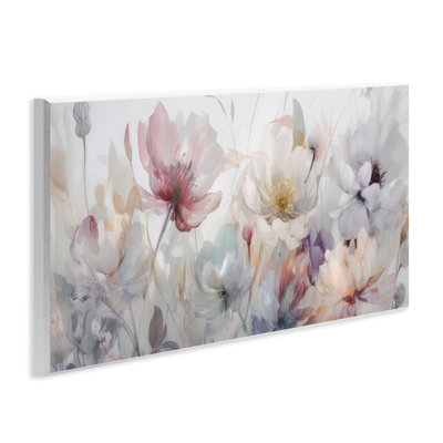 Art mural sur bois aux tons gris doux, design par Irene Weisz