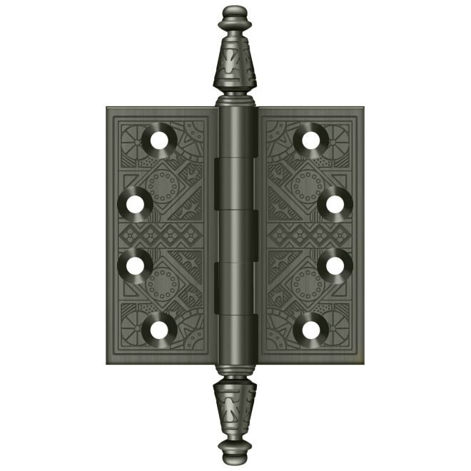 3.5'' x 3.5'' Butt Bearing Hinge, Antique Nickel