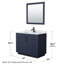 Ensemble de meuble-lavabo simple autoportant 42 po avec plateau en marbre Miranda-97924013-97924015