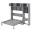 Grande armoire murale grand lit escamotable avec tablettes et tiroir-839692087