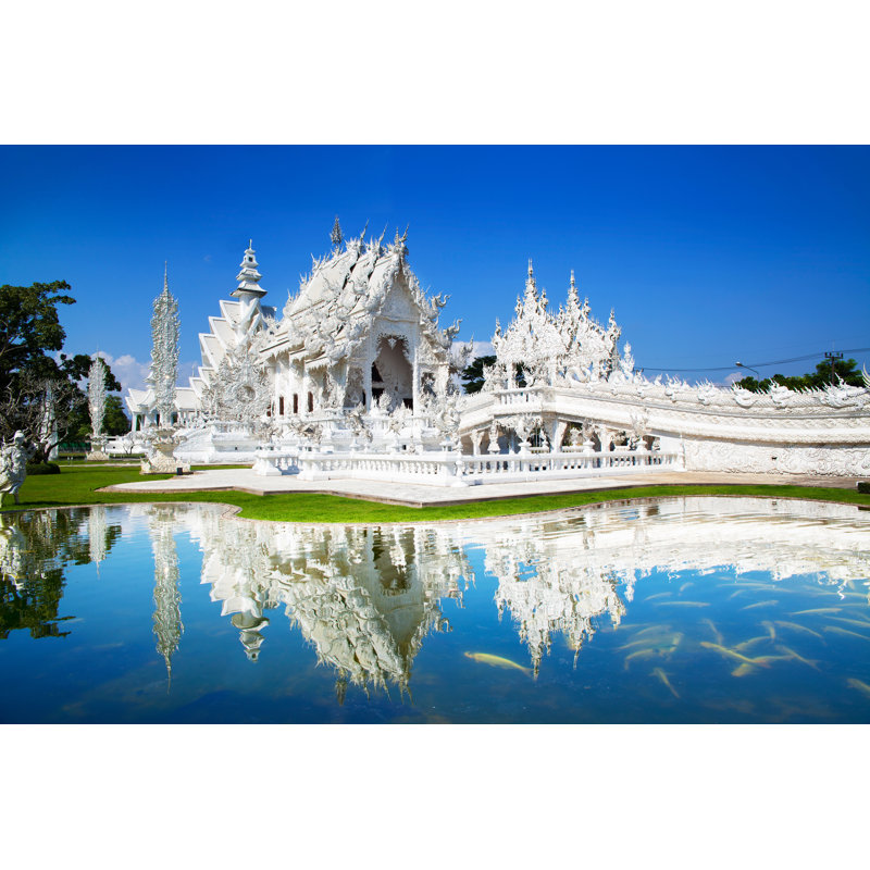 Wat Rong Khun by Pipop_Boosarakumwadi - Wrapped Canvas Print, 30cm H x 46cm W