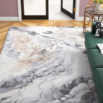 Makenna Abstract Grey/Beige Area Rug