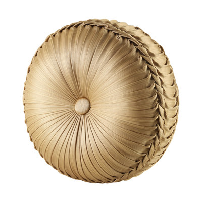 Napoleon - Gold Tufted Round Decorative Throw Pillow