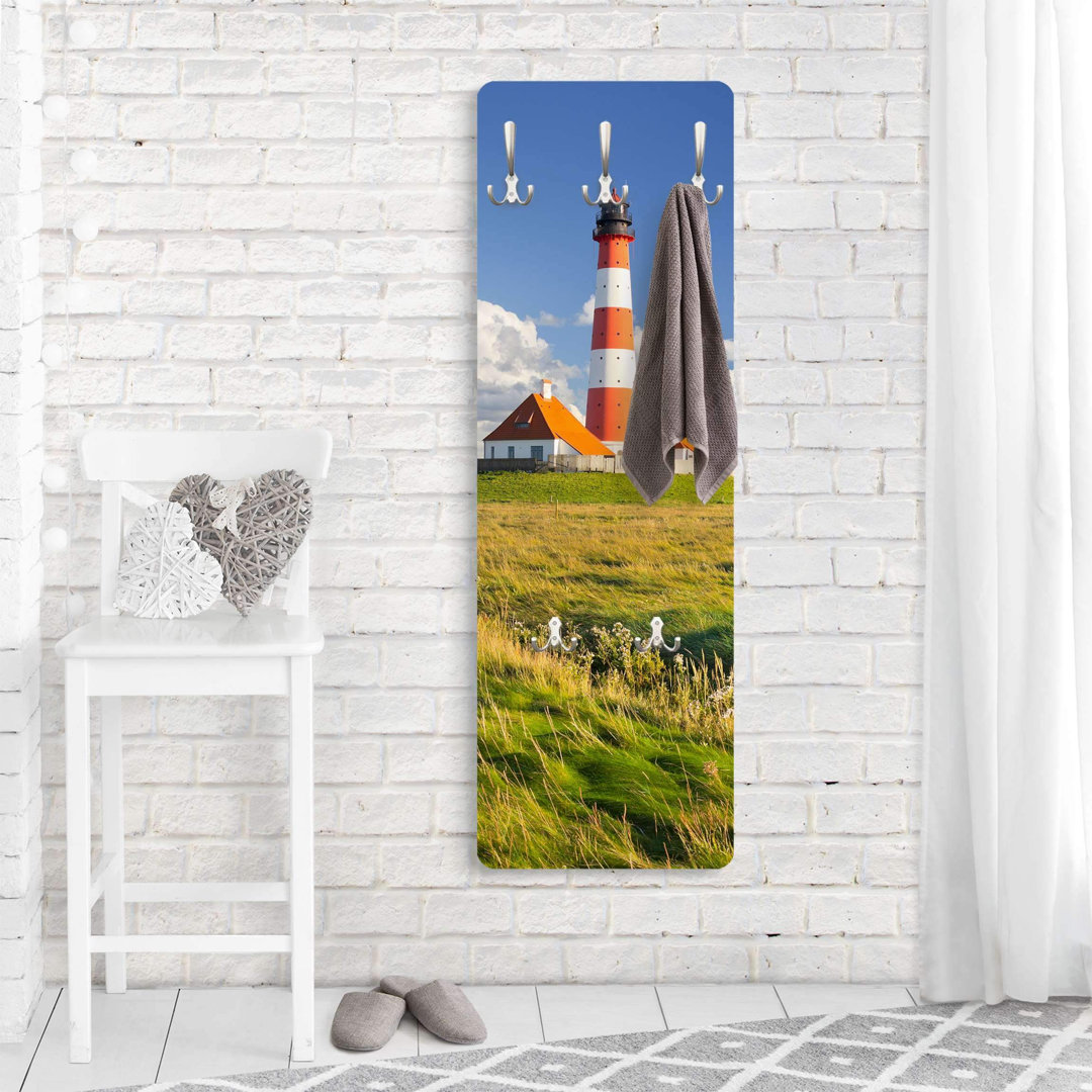 Lighthouse in Schleswig-Holstein Wall Mounted Coat Rack