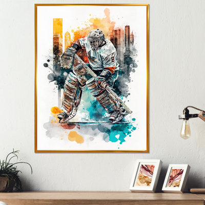 «Hockey Gardien Blocking the Shot II», impression sur toile