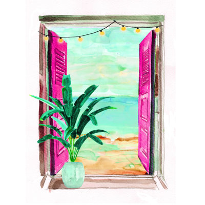 " Ocean View Window Colorful "