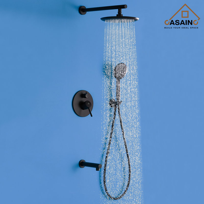 Matte Black Multi-Function Wall Mounted Shower System