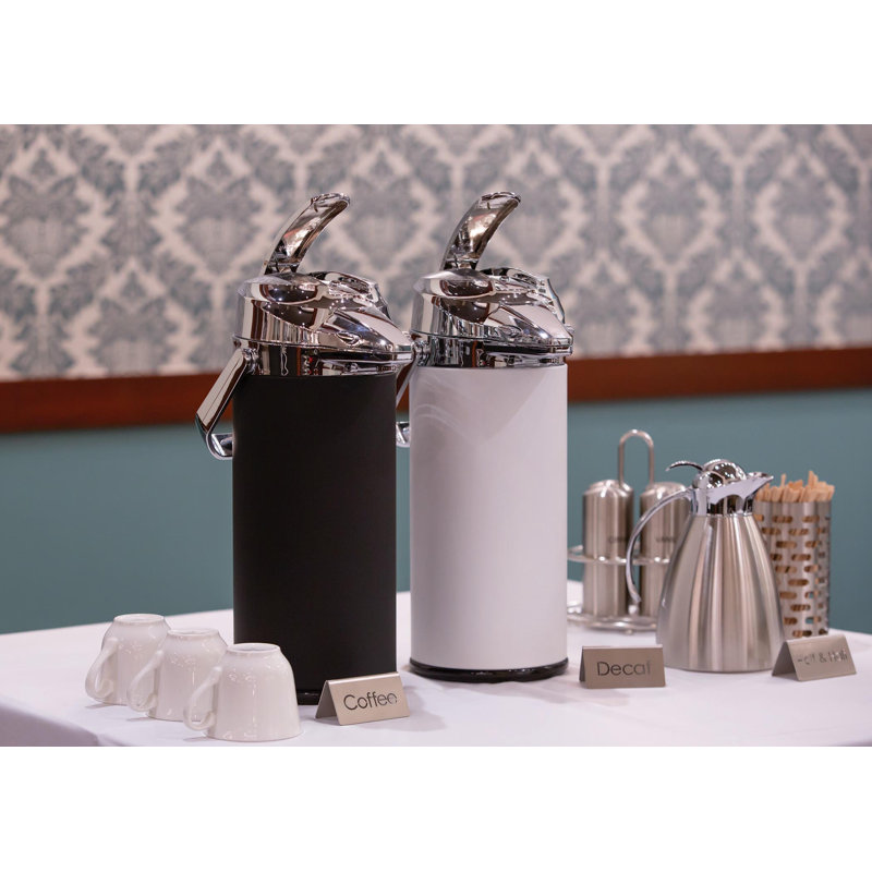 Signa-Air with Lever, Stainless Steel Vacuum Insulated 9 Cup Airpot, Black