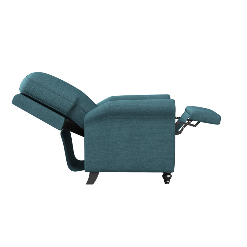 Leni Upholstered Recliner, Caribbean Blue