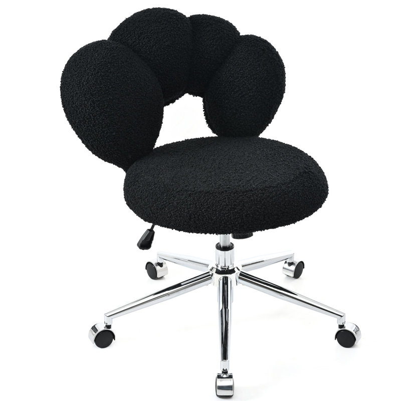 Fauteuil ergonomique avec une haute éponge et des pieds réglables, Noir