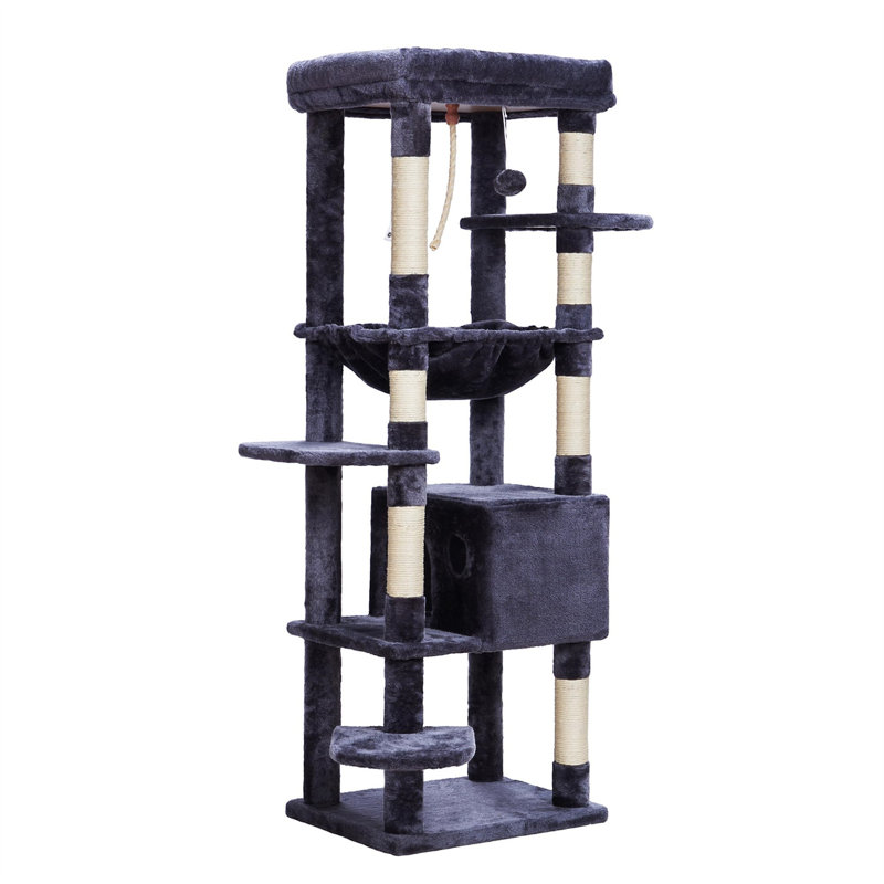 Evionna 55'' H Cat Tree, Dark Gray