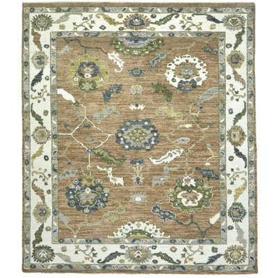 Tapis unique brun caramel 8 pi 5 po x 9 pi 8 po Kessinger