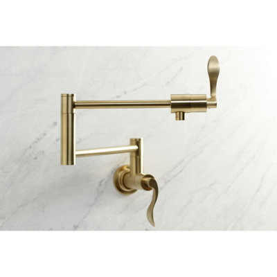 Kingston Brass NuWave Two-Handle 1-Hole Wall Mount Pot Filler Faucet