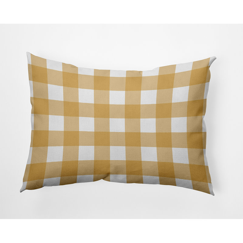  Housse et insert de coussin rectangulaire en polyester pour l'intérieur et l'extérieur par E by Design, Moutarde dorée